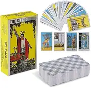Tarot Cards, 78 Tarot Cards Set with Colourful Box, Tarot Deck, Tarot Cards English, Tarot for Beginners, Rider Tarot, Rider Waite Tarot Deck Cards (A)