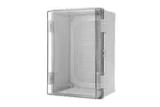 Electrical ABS Junction Box IP66 Waterproof Electrical Enclosure with Clear Hinged Cover and Mounting Plate for Electrical Project 30x20x17cm