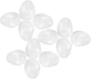 HOUDERCO 12pcs Party Favors Ester Party Supplies Clear Flat Bottom Egg Fillable Jumbo Eggs Shape Clear Eggs Clear Ornament Balls for Crafts Clear Plastic Ornaments Transparent