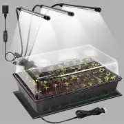 60 Cell Seed Starter Kit with Grow Light & Humidity Dome for Seedlings