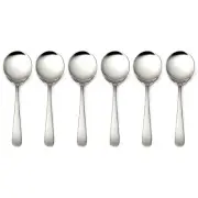24 Pack Table Spoons Round Stainless Steel Bouillon Soup Rice Dinner Silverware
