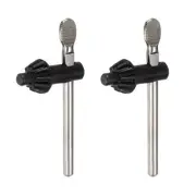 Drill Chuck Key Wrench 8mm Dia 11 Teeth for 3-16mm Drill Chuck Silver 2pcs