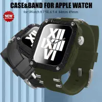 在飛比找蝦皮商城優惠-透明錶殼豪華改裝套件橡膠錶帶兼容 Apple watch U