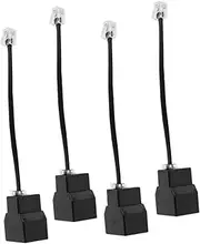 ibasenice 4pcs Telephone Line Adapter USB Socket Phone Line Splitter Adapters Travel Adapter Multi Adaptor Magnetic USB Cables Phone Cord Plug Adapter USB Adapter Machine Black Abs