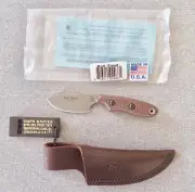 TOPS Knives Bull Trout Fixed Blade Knife Burlap Micarta BLTT-01
