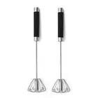 Rotatable Stainless Steel Kitchen Mixer Manual Whisk Egg Beater Whipping8353