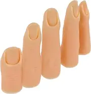 FOYTOKI Nail Display Photography Tool Fake Fingers Model for Nail Practice Hand Insertable Fingers