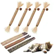 10 Pack Cat Treat Catnip Toys Silvervine Chew Sticks for Kitty Rabbit Bunny