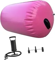 STARTIST Inflatable Gymnastics Mat, Inflatable Tumbling Mat Lightweight Air Roller Gymnastics Barrel for Cheerleading Outdoor Home Use