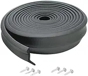 MD Building Products 03723 9 ft. Black Rubber Garage Door Bottom Seal
