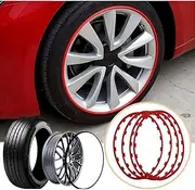 Rim Protector Wheel Rim Protector 16-20In Alloy Wheel Protectors - Nylon Hubcap - Auto Tire Guard - Anti Scratch Wheel Protector - Set of 4 0809(Color:02,Size:19 inches)(2,17 inches)