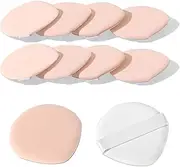 Mozeat Lens 8pcs Korean Makeup Sponge Puffs - Teardrop Shaped, Synthetic, Skin Color - Apply & Blend Liquid, Powder, Foundation, Concealer & BB Cream