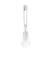 lightbulb embellished brooch One size White