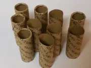 10 Sm Dollar Size Paper Coin Wrappers. Pre-Crimped 1 End Shotgun Rolls Dollars