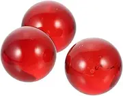 HOMOCONO 3pcs Decorative Glass Balls Elegant Ornaments for Home Decor Artistic Centerpieces for Live Streaming Fortune Telling Stylish Globe Spheres for Table Decoration