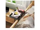 Floating Bedside Shelf for Bed – College Dorm Room Nightstand with Cup Holder