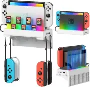 RGB Switch Wall Mount Kit for Nintendo Switch and OLED,Switch Dock Console Holde