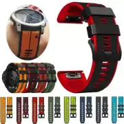 Quick Fit For Garmin Fenix 3/5/5X Plus/6/6X/7/7X Solar Silicone Sport Band Strap