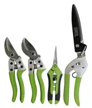 20213344 4-pc. Pruning Tools Kit with Bypass & Anvil Pruners, Garden Snips,
