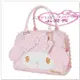 小花花日本精品♥ Hello Kitty 美樂蒂 臉型 手提包 波士頓包 可愛 時尚 禮服 緞帶 42133407