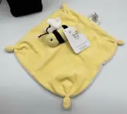 Burts Bees Bumble Bee Lovey Plush Organic Cotton Baby Blanket NWT