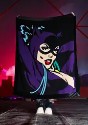 [Dolls Kill x DC] Purrfect Crime Intarsia Throw Blanket