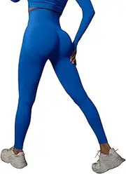 [Generic] Yoga Pants for Women Slim Fit Athletic Sweatpants Sexy Breathable Regular & Plus Size, Navy, Large