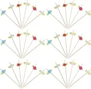 JECOMPRIS 100pcs Decorative Rose Flower Toothpicks Fancy Appetizer Picks for Events Parties and Family Gatherings Stylish Fruit Skewers for Food Presentation