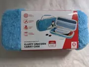 NEW Fluffy Unicorn Carrying Case Nintendo Switch And OLED Blue