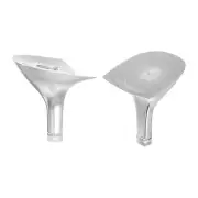 1pair Heel Repair Replacement 1.89"x2.36" High Stiletto Heel Silver Tone