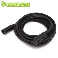 在飛比找PChome24h購物優惠-BENEVO 5M XLR(Cannon接頭)公對母音訊連接