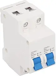 Circuit Breaker, Leakage, Manual Power Switch DC Circuit Breaker 400V 2P, Suitable for Solar Panel Grid System (16A)