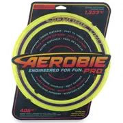 Aerobie Pro 33cm Flying Ring Flying Disc Outdoor Fun Play Beach Toy Green 7y+