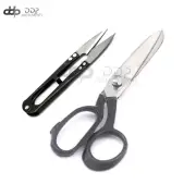 DDP Professional Heavy Duty Tailor Fabric Scissors 8'' Black And Thread Snippers