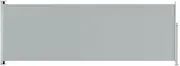 vidaXL Retractable Side Awning, Grey - Durable 100% Polyester Fabric with PU Coating, Powder-Coated Steel Construction, Terrace/Patio/Balcony Privacy and Sun Protection, 220x600 cm