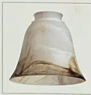5"H 5.5"W 2.25"Fitter Frost FAUX ALABASTER Swirl FAN GLASS SHADE NEW Quorum 2814