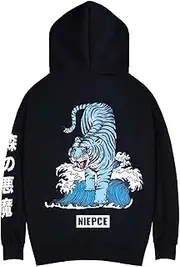 [Niepce Inc] Japanese Streetwear Tiger Graphic Hoodies for Men