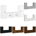TV Cabinet Set 4 Piece Wall-mounted TV Stand White Engineered Wood vidaXL