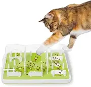ALL FOR PAWS Interactive Cat Puzzle Feeder, Food Treat Dispenser Toy, Mental Stimulation Maze, Slow Feeder Enrichment Toys for Indoor Cats
