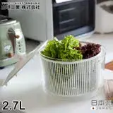 在飛比找遠傳friDay購物優惠-【日本山研工業】日本製蔬果清洗脫水機/手轉瀝水籃/洗米器-小