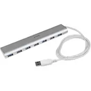 StarTech.com 7-Port USB Hub, USB A to 7x USB-A Ports, USB 5Gbps, Self-Powered, Portable Laptop USB 3.0 Hub