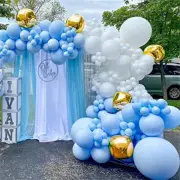 Blue Gold Balloons Arch Kit Garland Birthday Wedding Party Baby Shower Decor DIY