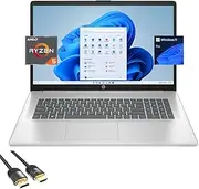 HP 17.3" FHD Laptop, 6-Core AMD Ryzen 5 7430U (Beats i7-1255U), 32GB RAM, 2TB SSD, Webcam, KeyPad, WiFi6, USB-C, HDMI, PDG HDMI Cable, US Version KB, Win 11 Pro