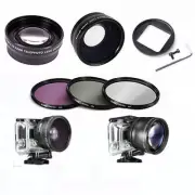 FISHEYE LENS + TELEPHOTO ZOOM LENS + FILTER KIT FOR GOPRO HERO4 GOPRO HERO3