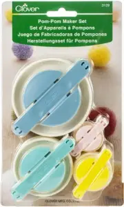 Clover Pom-Pom Maker Set-4/Pkg 3129