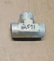 Barens Steel Tee 1/2" FPT X 1/2" FPT X 1/2" FPT 5000 PSI #2571