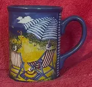 Gibson Home 16oz Coffee Tea Mug Beachcomber Find Your Bliss NEW!