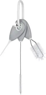 OXO Tot on the Go Straw & Sippy Cup Top Cleaning Set - Grey Colour:Grey