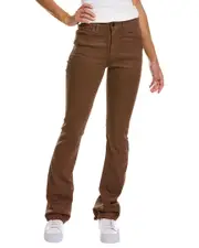 HUDSON Jeans Barbara High-Rise Coated Tortoise Shell Bootcut Jean
