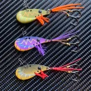 3x Prawn Fishing Vibes Blades Lures 38mm Vibe Bream Lure Bass Jigs Stick Bait
